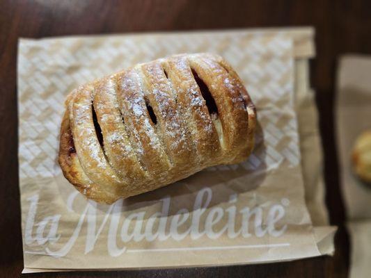 Dark cherry and yogurt croissant