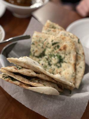 2 orders of garlic naan