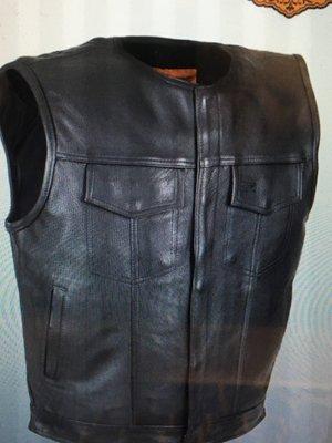 Leather club vest