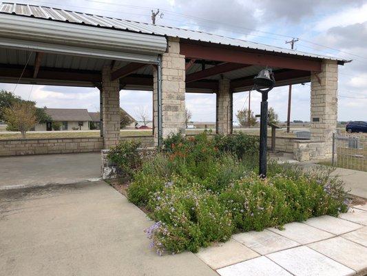 Outdoor gathering and remembrance area