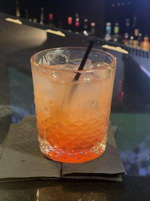 Rum Punch  Malibu Rum, orange juice, pineapple juice, ginger ale, grenadine