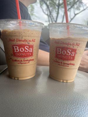 Vietnamese Iced Coffee drive thru . These were sipped out of because we couldn't wait but they were perfect.