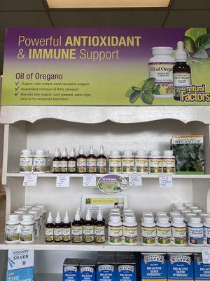 Natural Factors Oregano Oil in liquid and softgels. Free book with purchase, while supplies last!