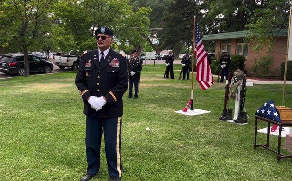 Military Honors after the funeral by the Pueblo Veterans Ritual Team: https://www.puebloveterans.com/