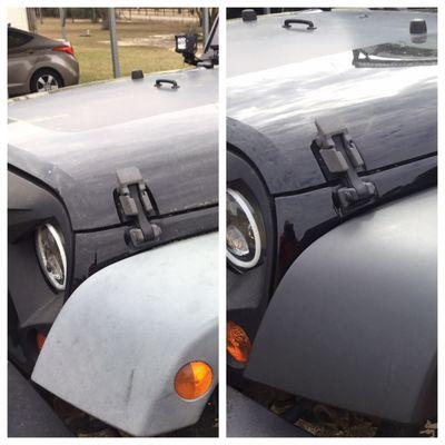 We helped bring the trim back to life on this Jeep Wrangler.