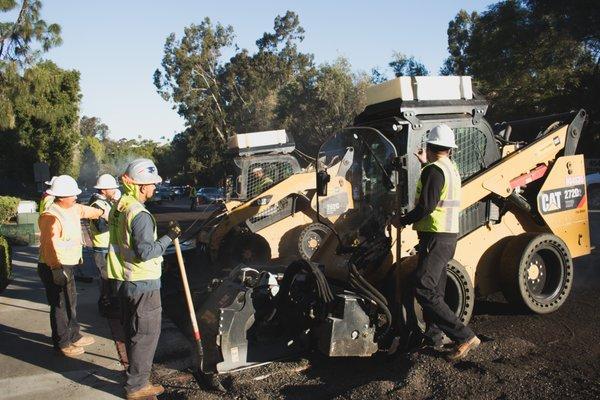 Working at Collwood Blvd near SDSU