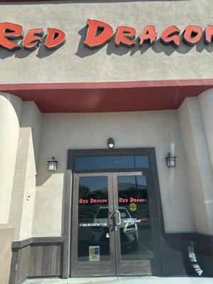 Entrance to red Dragon on South Duran Duran, Durango and Rochelle