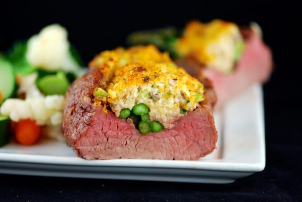 Crab Stuffed Beef Oscar