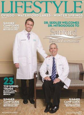 Drs. Mitrogogos and Seidler on the cover of Lifestyle Magazine.