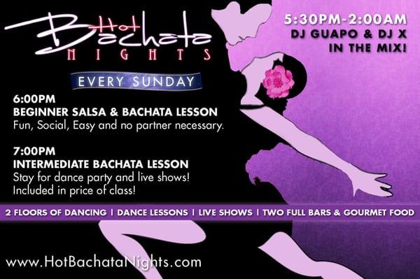 Beginner Salsa and Bachata Classes at 6:00