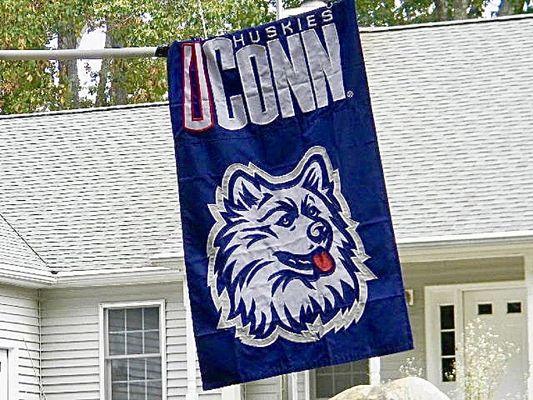 These flags are hanging on a lot of homes in Storrs/Mansfield. Posted with review 03/28/23