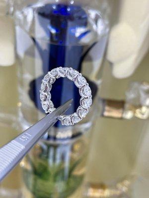 Custom Made 4.00ct Diamond U Shape Wedding Band