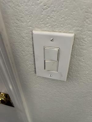 Finished light switch