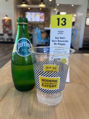 Perrier and table holder