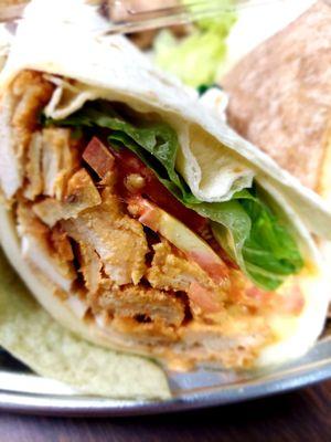 Buffalo chicken wrap. Spicy!