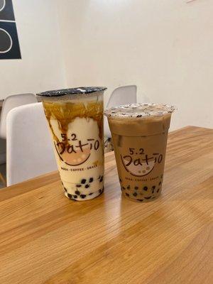 Tiger Brown Sugar Milk Tea and Lavender Milk Tea