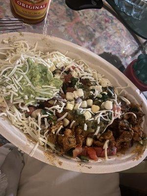 Chicken bowl with guac