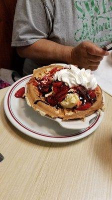 This dessert waffle was a new item and was awesome!