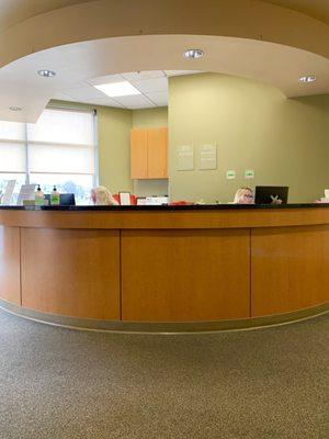 Patient Check-In desk and waiting area