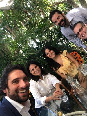 Attorneys Jesse Soffer, Isabel Abrams, Anna Fernandez, Erwin Arcle, and financial advisor Alexander Alfonso at an FLN Power Lunch