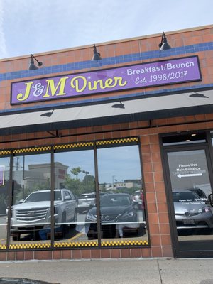 Exterior Sign @ J & M Diner in Framingham MA