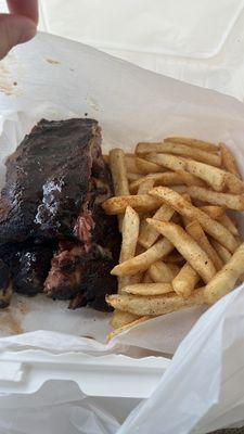 Ribs and fries