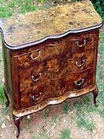 Restored burled elm wood chest