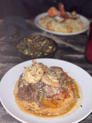 Oxtail Surf and Turf