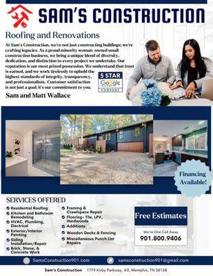 Sam's Construction Flyer