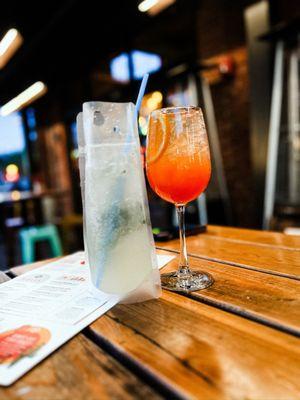 Lemongrass Mojito + Aperol Spritz