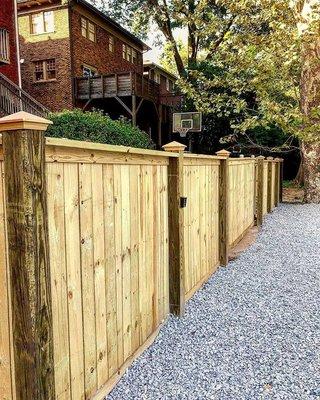 Fence with Copper Cap