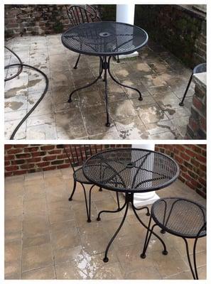 A fine expamle of how pressure washinging can renew the look of your property.