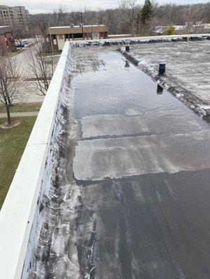 Flat roof replacement - before