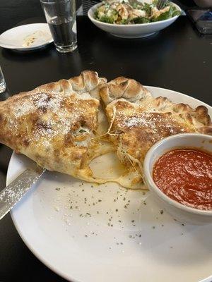 Buffalo chicken calzone