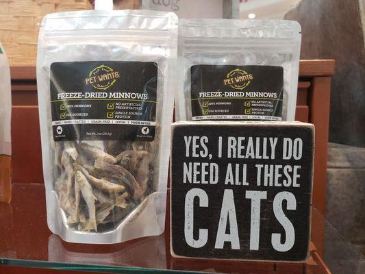 Freeze dried minnows