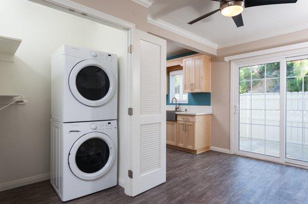 Washer and Dryer in the apartment at Yorba Linda Pines & Villas