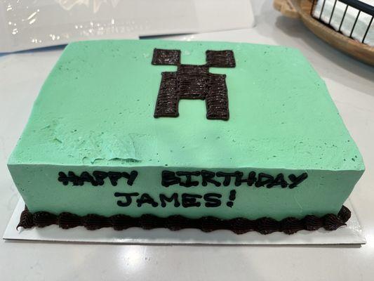 Minecraft creeper cake