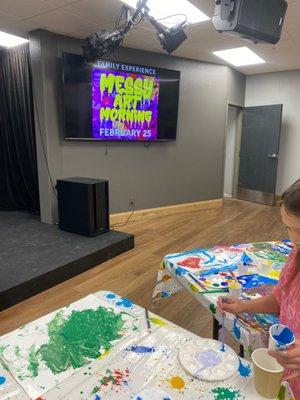 Messy art for families