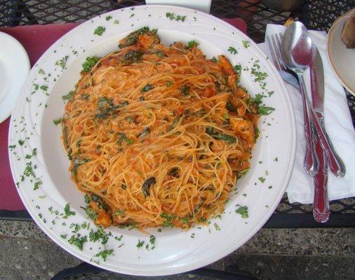 2021-08-11: Rigatoni Rustica with angel hair pasta