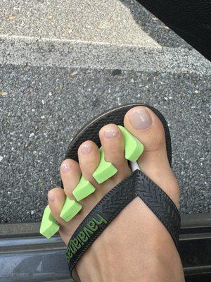 regular polish pedicure