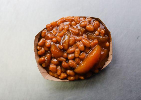 Apple pie pit beans...baked beans and an apple pie together!

One of our gluten free and dairy free options.