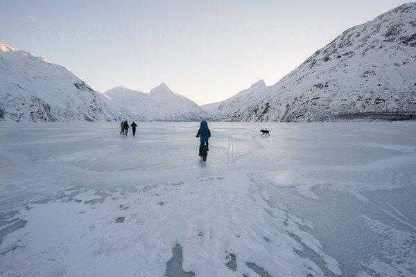 fat biking to the glacier