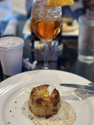 Crab cake appetizer