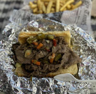 Italian Beef Parm Garlic Fries