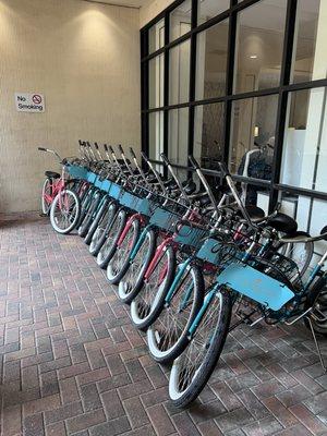 Bikes offered to the guest to tour the area