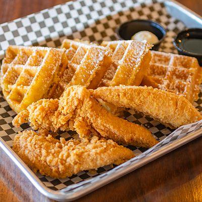 Chicken & Waffles...yum!