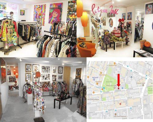 Patricia Field ARTFashion Gallery located at 200 E Broadway, Suite 3D in the Lower East Side NY. One of a kind, hand crafted pieces.