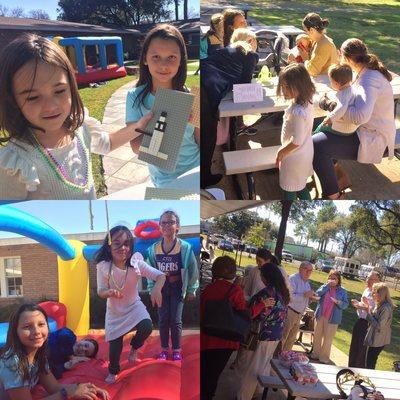 LEGO Bible Study, Bouncy House, and Fellowship #heartofspribgbranch