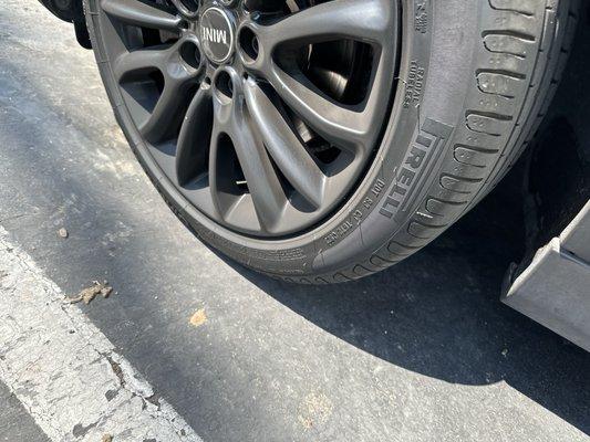 The tire is only a few months old, the tread is not even worn down