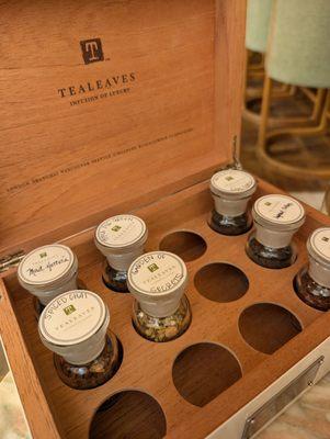 Tea selection, carefully crafted by fair trade TeaLeaves